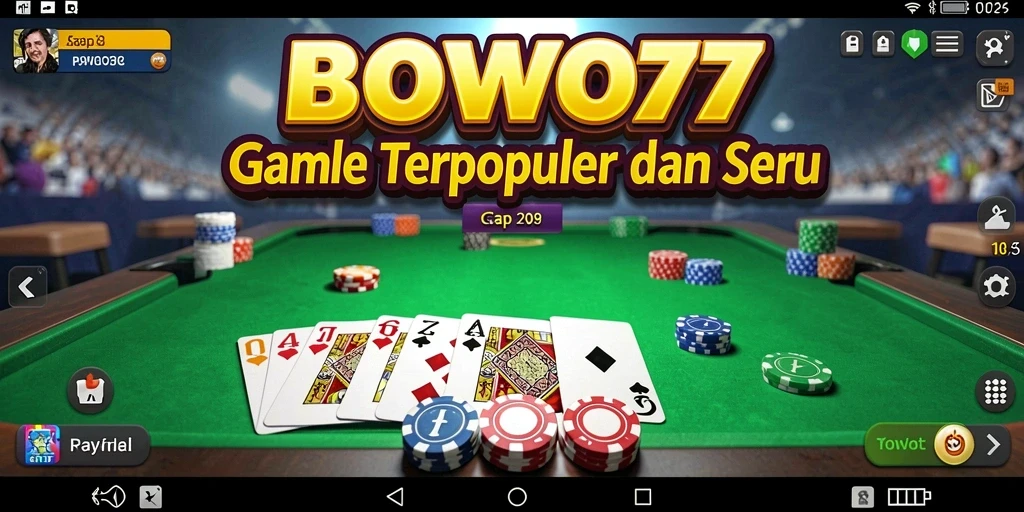 Tampilan menarik dan seru saat bermain Gaple di BOWO77.