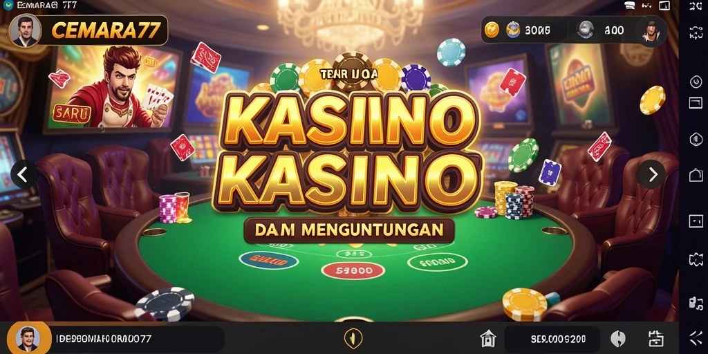 Gameplay seru CEMARA77 dengan berbagai permainan Kasino.