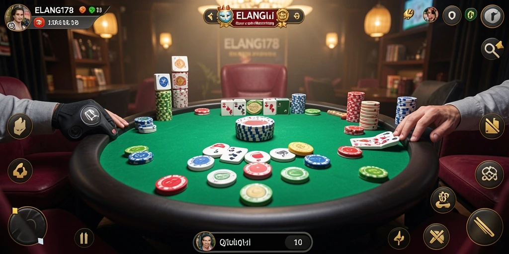 Screenshot utama ELANG178 menunjukkan gameplay QiuQiu yang mendebarkan.