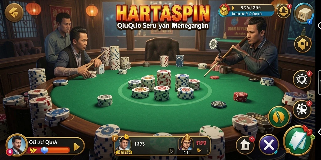 Tampilan gameplay QiuQiu yang seru dan menarik.