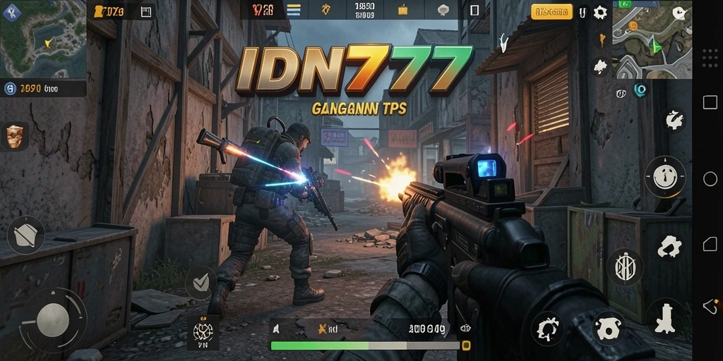 Tampilan gameplay IDN777 yang menegangkan di arena TPS.