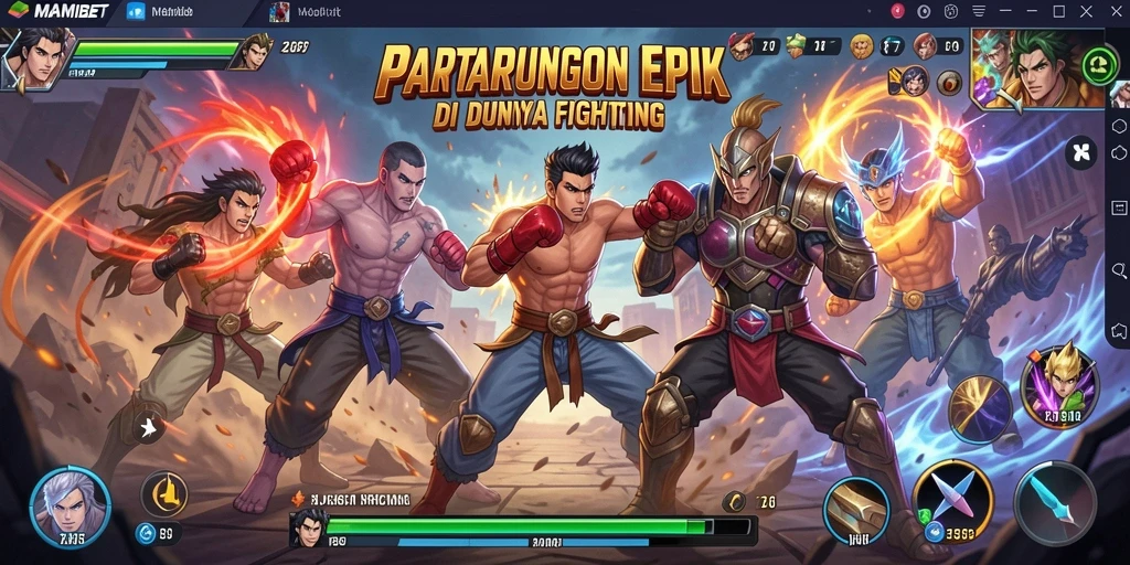 Gameplay Fighting MAMIBET yang mendebarkan dan penuh aksi.