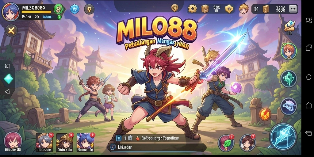 Tampilan dinamis dan seru dari gameplay MILO88.