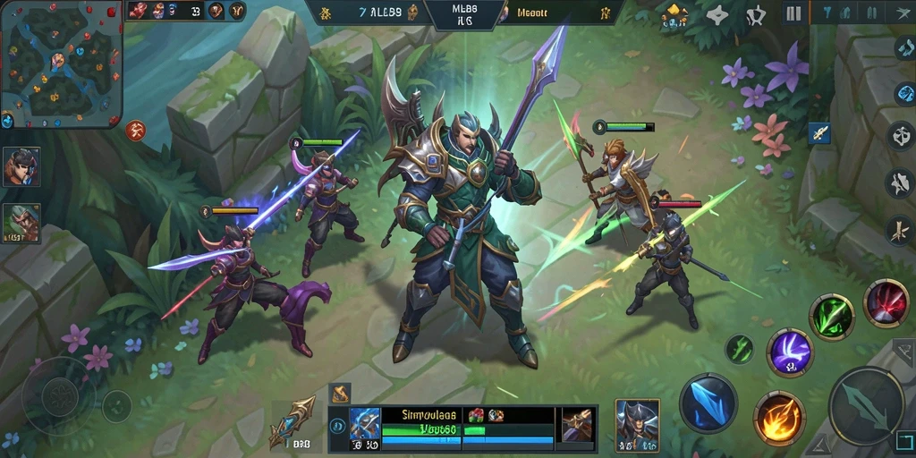 Tangkapan layar gameplay MLBB8 yang menunjukkan interaksi karakter.