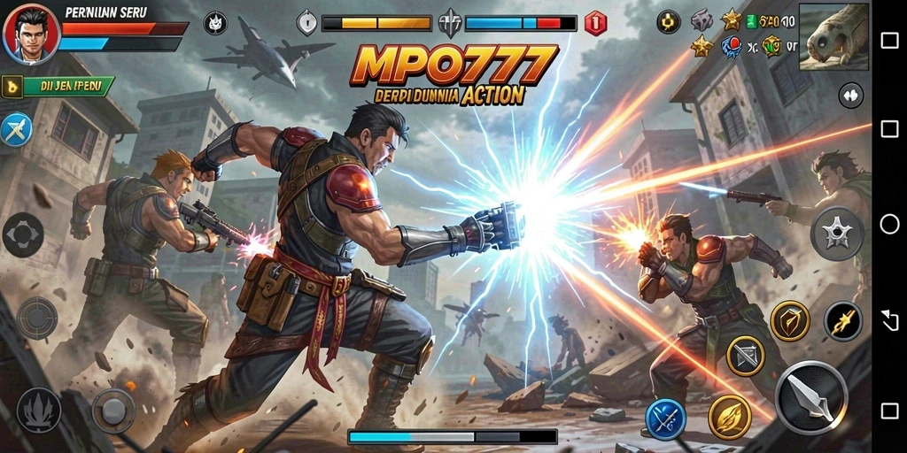 Tangkapan layar MPO777 menampilkan aksi pertempuran seru di game Action.