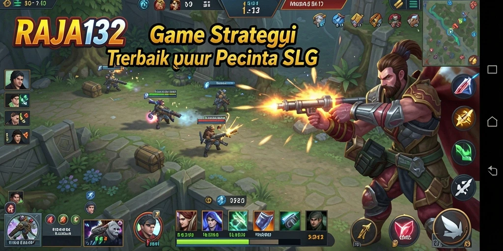 Tampilan gameplay mendebarkan dalam game SLG RAJA132.