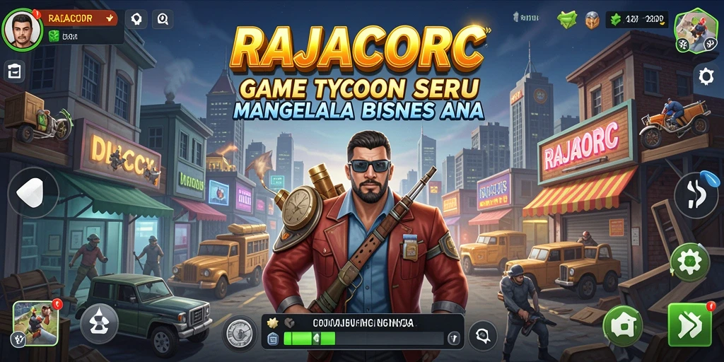 Tampak depan gameplay RAJACORC yang menarik dan menantang.