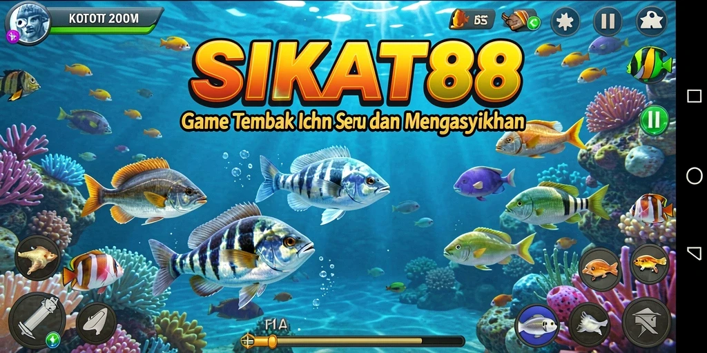 Screenshot utama gameplay SIKAT88 Tembak Ikan yang seru.