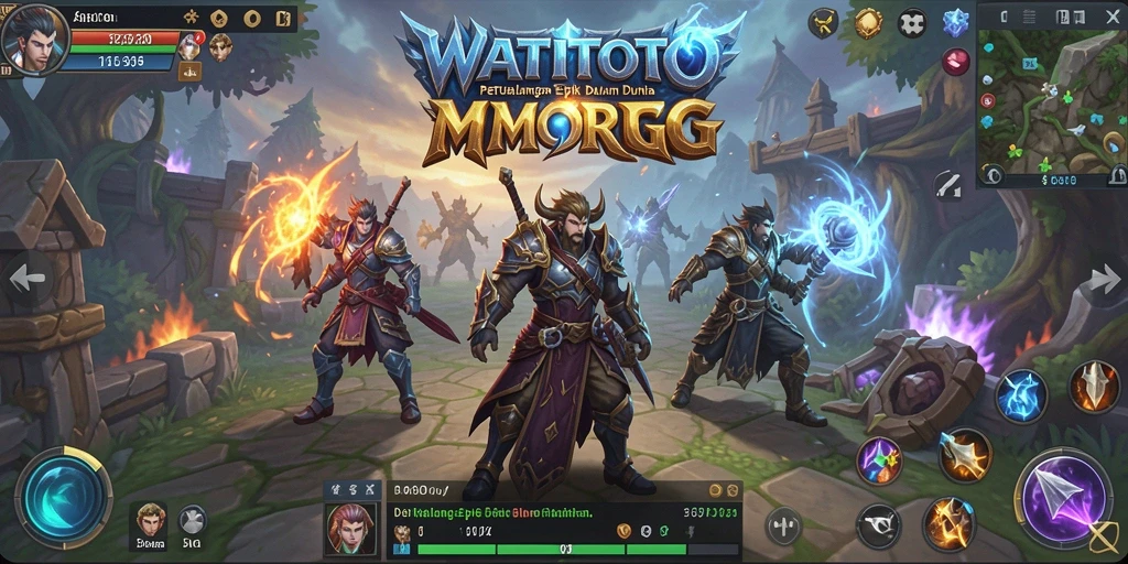 Screenshot gameplay WATITOTO yang menampilkan petualangan dalam dunia MMORPG.