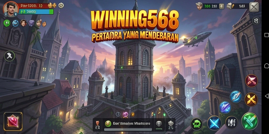 Tampilan gameplay mendebarkan dalam game Tower Defense.